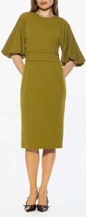 Alexia Admor Auden Sheath Midi Dress in Sage at Nordstrom Rack, Size X-Small