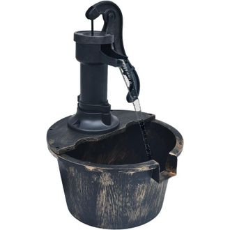 vidaXL Fuente De Jard&iacute;n Con Forma De Barril Y Con Bomba Vidaxl