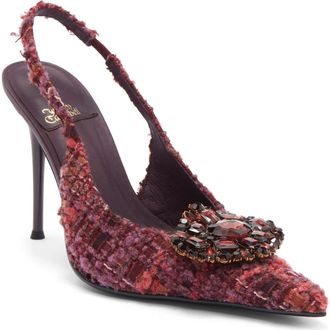 Jeffrey Campbell Regards Slingback Pump in Purple Multi Tweed at Nordstrom Rack, Size 6.5
