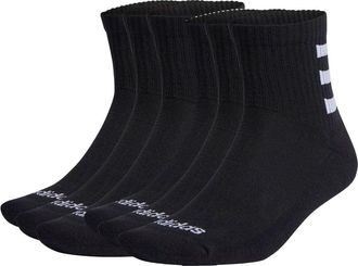 adidas Half-Cushioned 3-Stripes Quarter Socks 3 Pairs Black HD2212