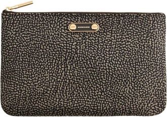 Borbonese B-Club Busta Piatta - Dames - Portefeuilles - Grijs - ONE Size - Accessoires