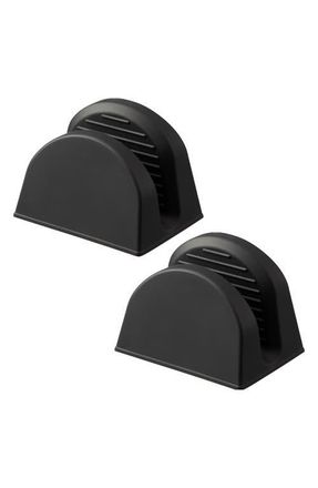 Yamazaki Tableware Set of 2 Silicone Magnetic Pot Holders in Black at Nordstrom