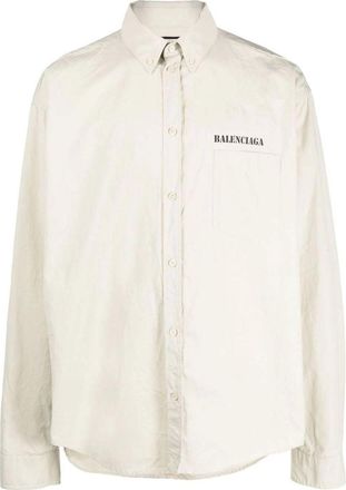 Balenciaga Property Of Back Print Shirt Ecru 703843TKM019800