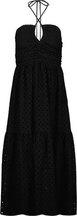 Bishop + Young Womens Aeries Halter Dress In Black Eyelet