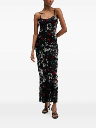 Desigual floral-print maxi dress - Black