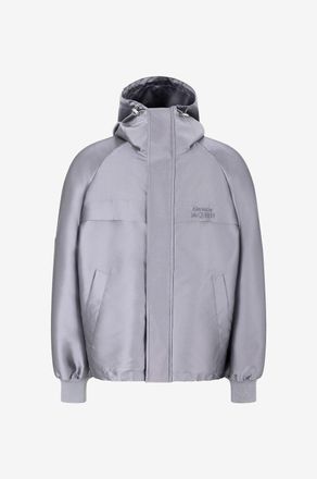 Alexander McQueen Windbreaker-Bomberjacke aus Seidenmix-Mikado