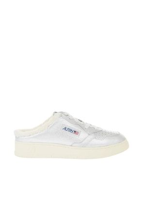 Autry Silver Metallic Leather Sneakers