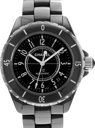 Chanel Pre-owned Chanel J12 Black Dial Ladies Watch H5697