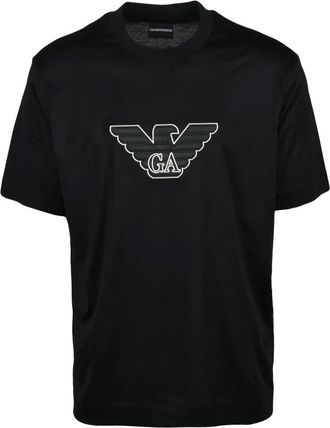 Emporio Armani Tops, Heren, Zwart, L, Katoen, Emporio Armani t-shirt