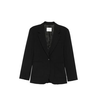 Covert Single-breasted Patch-pocket Blazer