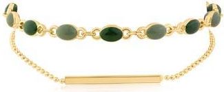 Jardin Double Strand Bead & Chain Bracelet in Green/Gold at Nordstrom Rack