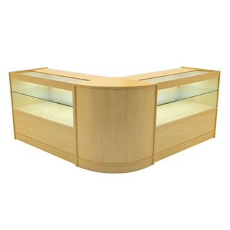 MonsterShop Selene LED Shop Counter Set CM60 & 2 x C1200 - Maple in Beige