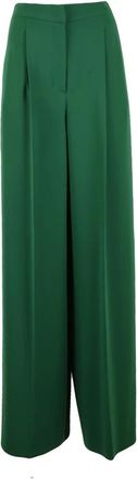 Max Mara Broeken, Dames, Groen, 2Xs, Polyester, Laccato Wijde Broek