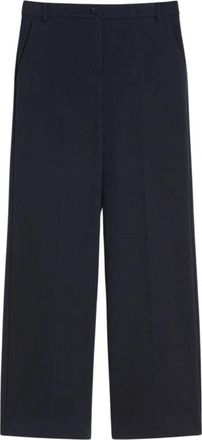 Max Mara Rechte Broek - Dames - Straight fit broeken - Grijs - XL - Leer - Broeken