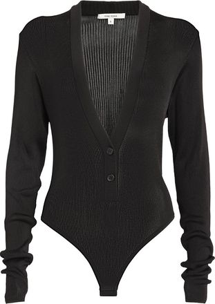 Nensi Dojaka Semi-Sheer Ribbed Bodysuit Size S