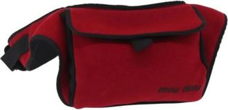 Miu Miu Pre-owned Belt Bags, female, Red, Size: ONE SIZE Pre-owned Wool Crossbody Bag