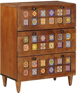 vidaXL Sideboard Walnut 60 x 33 x 75 cm Solid Mango Wood vidaXL