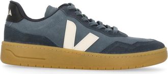 Veja Blue V-90 Breathable Suede Sneakers