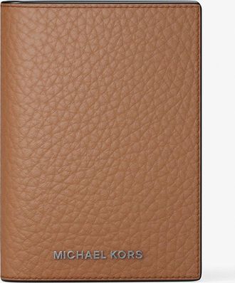 Michael Kors Hudson Pebbled Leather Folio Card Case