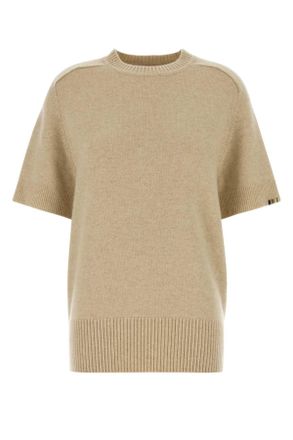 Extreme Cashmere Beige Stretch Cashmere Blend Scott Sweater