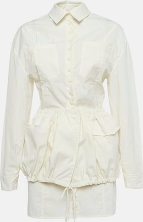 Jacquemus Ivory Crepe Layered Le Coup De Soleil Mini Dress