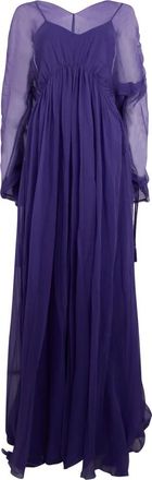 Alberta Ferretti Dames, Jurken, Paars, Maat: XS Zijde