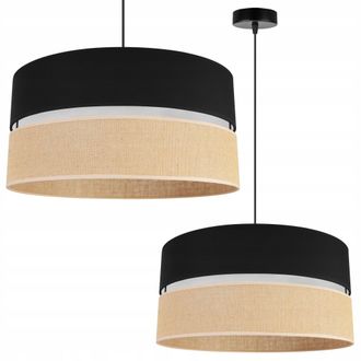 OEM L&aacute;mpara Colgante, L&aacute;mpara De Techo, Pantalla 45cm, Negra