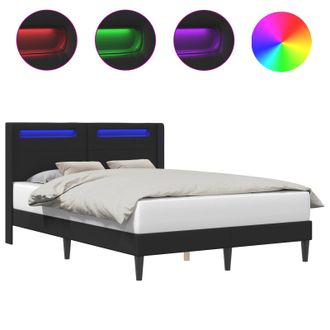 vidaXL Estructura De Cama Negro 120 X 190 Cm Cuero Sint&eacute;tico Vidaxl