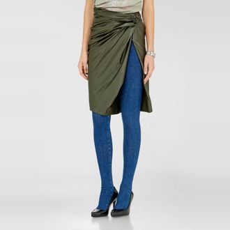 Diesel Draped pencil skirt with split - Skirts - Woman - Green