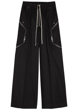 Rick Owens Heizer Belas Wide-leg Cotton Cargo Trousers - Black - 52 (IT52 / XL)