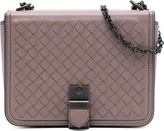 Bottega Veneta Pre-owned Womens Small Nappa Intrecciato Runway Shoulder Bag - Rose Gold Leather - One Size