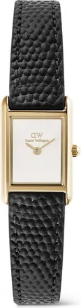 Daniel Wellington Bound Mini Tank Leather Strap Watch, 17mm x 26mm in Gold-Tone/black at Nordstrom