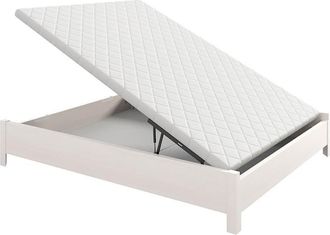Colchones Aznar Canap&eacute; Abatible Arc&oacute;n De Madera Con Patas Y Tirador Embutido Altura 34 Cm 180x200 Cm - Blanco Nieve