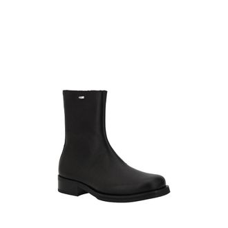 Our Legacy Mens Black Calf Leather Bos Taurus Ankle Boots