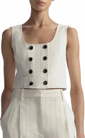 A.L.C. Darcy Top In Pearl/brown