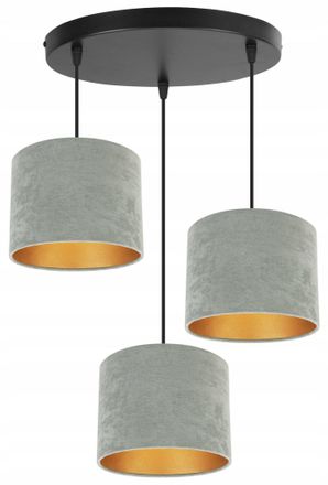 OEM Elegante L&aacute;mpara Colgante, L&aacute;mpara De Techo Dorada, Pantalla De Terciopelo