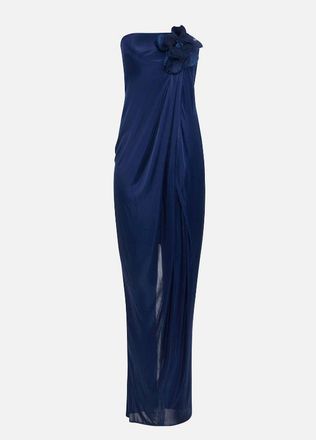 Elisabetta Franchi Red Carpet Oltremare Asymmetric Dress