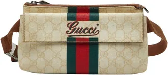 Gucci Multi-Color White Pvc Canvas Sling Bag (Pre-Owned)