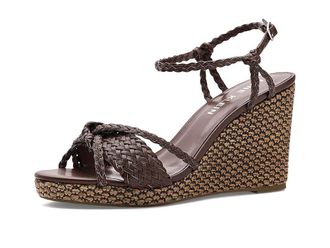 Anne Klein Vow Womens Sandals Chc Brown Woven : 9.5 M, Synthetic