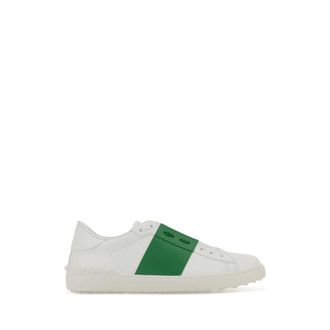 Valentino Garavani Sneakers, male, White, Size: 10 1/2 US Calfskin Open Sneaker