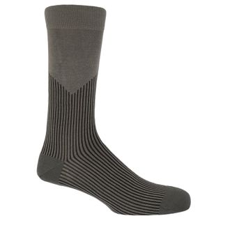 Peper Harow V-Stripe Mens Socks - Grey