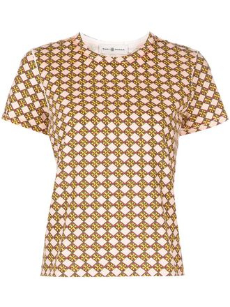 Tory Burch T-shirt con logo - Arancione