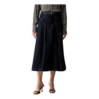 Guess Rokken, Dames, Blauw, W27, Katoen, Rayne Midi Rok