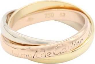 Cartier Pink Gold White Gold Yellow Gold Yellow Gold (18K) Pink Gold (18K) White Gold (18K) Band Ring (Pre-Owned)
