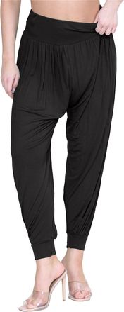 Janisramone Harem Pants Women Plain Alibaba Harem Ladies Trousers Elasticated Waist Hippie Pyjama Comfortable Yoga Pants for Women | Perfect Summer Trousers for W