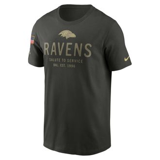 Nike Baltimore Ravens Salute to Service Sideline Primary Edge Nike Mens Dri-FIT NFL T-Shirt in Green | 02ET3JGA23-Q27
