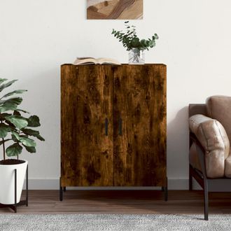 vidaXL Vidaxl - Aparador De Madera De Ingenier&iacute;a Roble Ahumado 69,5x34x90 Cm