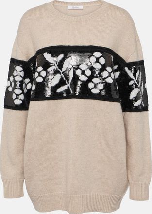 Max Mara Jacquard wool and cashmere sweater