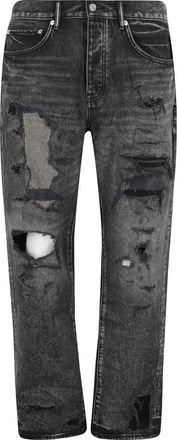 Purple P011 Repair Blowout - Heren - Regular Fit Jeans - Zwart - W33 - Katoen - Jeans