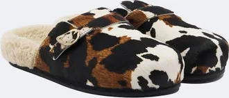 Ancient Greek Sandals Zuecos Vasilitsa de pelo con borrego